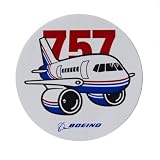 757 Pudgy Plane Sticker