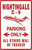 C 9 NIGHTINGALE PARKING military plane sign