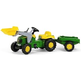 John Deere Tractor & Front Loader & Trailer