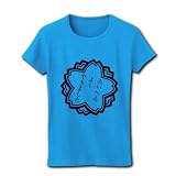 たいへんよくできました リブクルーネックTシャツ(ターコイズ) M