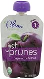 Plum Organics Baby Just Fruit, Prunes, 3.5-Ounce Pouches (Pack of 12)