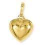 Heart Charm 14k High Polished Yellow Gold with Heart Charm. 18" Gold Plate Chain