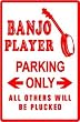 BANJO PLAYER PARKING sign * street music