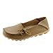 Maybest Women Work Comfort Leather Lace-Up Loafer Flats Pumps