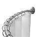 Zenith S-35601-ST Curved Style Screw Mounted Shower Rod in Stainless Steel