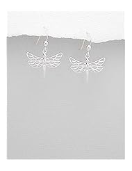 Dragonfly Earrings In 92.5 Sterling Silver