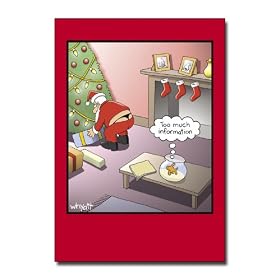 Too Much Info Fish - Damn Funny Cartoon Merry Christmas Greeting Card