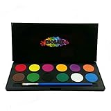 Gentle to Your Skin Face & Body Paint Palette Set Vibrant Colors Easy to Apply and Clean Non-toxic Kids Safe Painting Kit Suitable for Parties or Professional Artist with Portable Case