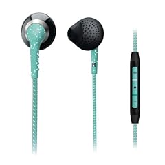 Philips SHO4507 O'Neill In-Ear Kopfh�rer "The Covert" (Mikrofon und Musiksteuerung f�r iPhone/iPod/iPad) gr�n