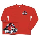 Rockford IceHogs Hockey Dual Logo Longsleeve - Red