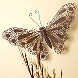 Wilco Imports  Butterfly Metal Wall Décor Rust