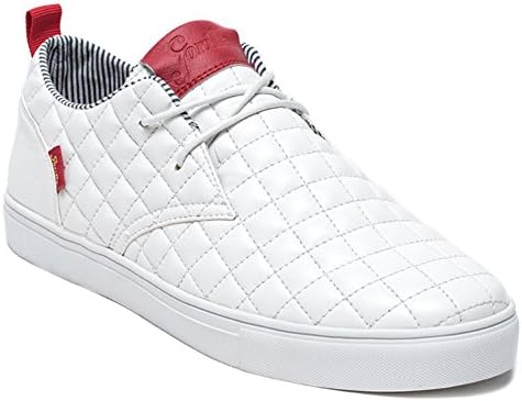 Gorilla Men's Landon Quilted Low-Top Sneaker, White, 7.5 M US