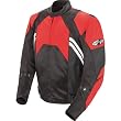 Joe Rocket Radar Men's Leather Street Motorcycle Jacket - Red/Black