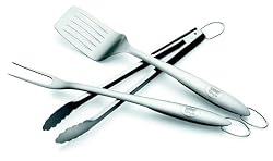 Weber Style 6445 Professional-Grade Stainless-Steel 3-Piece Barbeque Tool Set