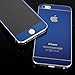 iPhone 5 Colored Screen Protector,New Cool Colorful Glitter Metal Bling Full Cover Tempered Glass Screen Protector for Apple iPhone 5 5S (Full Blue,Front & Back)