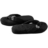 Chicago White Sox Ladies Black Plush Thong Slippers (9/10)