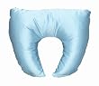 Duro-Med Crescent Pillow Mate with Blue Satin Cover