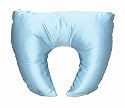 Duro-Med Crescent Pillow Mate with Blue Satin Cover