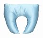 Duro-Med Crescent Pillow Mate with Blue Satin Cover
