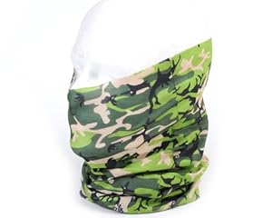 Multifunctional Balaclava Scarf Half Face Mask Green Deadwood Camo