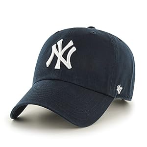 MLB New York Yankees Men's '47 Brand Home Clean Up Cap, Navy, One-Size (For Adults)