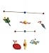 Wooden Ceiling Mobile with Flowers and Garden Animals By Heimess