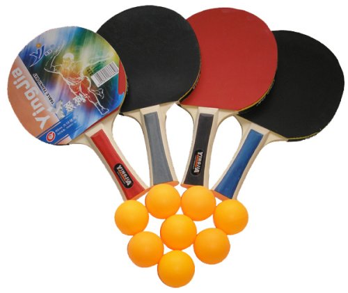 Einsteiger-Tischtennis-Set für 4 Spieler inkl. einer Tasche, 13-tlg.