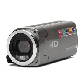 720P HD 3MP CMOS Compact Digital Video Camera w/ 4X Digital Zoom/AV OUT/SD Slot - Grey(2.7 TFT LCD)