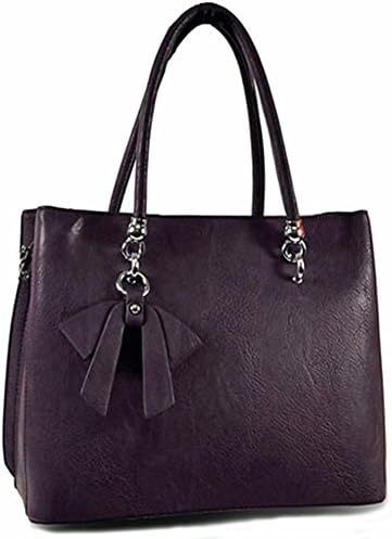 Classic Structured Satchel Handbag (Eggplant)