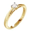 18ct Gold 0.25ct Certified Diamond Solitaire Cross Over Ring