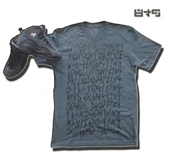 8&9 "VANDALIZED" Printed Men's T-shirt By EIGHT & NINE DESIGNS Charcoal/Black Jordan X Colorway Hand Printed 8&9 S/S Tee