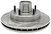 ACDelco Silver 18A87A (19287184) Non-Coated Front Disc Brake Rotor and Hub Assembly
