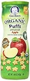Gerber Organic Puffs Cereal Snack, Apple, 1.48 Ounce (Pack of 6)