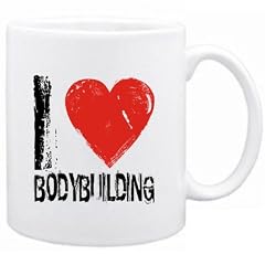 I LOVE Bodybuilding Sport Tasse (Wei�, Keramik, 325 ml)