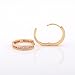 GULICX Women Girls Hoop Earrings Gold Tone Round Zircon Pave Setting Diameter 23mm