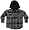 Quiksilver Boys Flannel Plaid Hoodie Button Down Size L