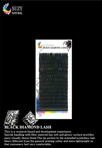 SALON GRADE ~ Black Diamond Lash ~ Individual Eyelash Extensions ~ VOLUME LASHES ~ C Curl / 0.07mm / 8-15mm ~ 16 ROWS PER TRAY ~ SOFT ~ Lightweight ~ PREMIUM EYELASHES (C/.07/14mm)