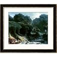 The Fete at Rambouillet Or, the Island of Love, circa 1770 Styles Framed Art Poster Print by Jean-Honor� Fragonard, 29x25