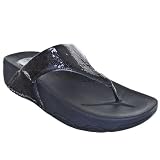 Skechers Black Candy Bar Tone Ups Flip Flops Size 3-8