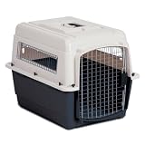 Petmate Ultra Vari Kennel, 36 Inch, For Pets 50-70 Pounds, Bleached Linen/Beechnut Green