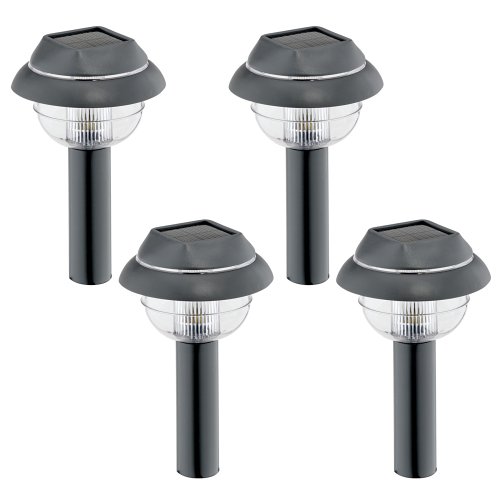 Tools: Malibu Outdoor One Light Tier Light, Black with Crystal Globe, 4 Pack #LZ3W4