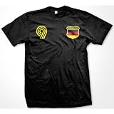 Deutschland Country Crest International Soccer T-shirt, Germany Soccer Mens T-shirt