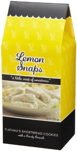 Flathau's Fine Foods Lemon Snaps, 8-Ounce Boxes (Pack of 6)