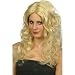 New Ladies Blonde Wavy Long Curly Wig Fancy Dress Prop