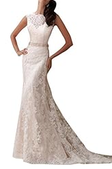 Natural   Waistline Satin Sheath Floral Print Open-Back Illusion Lace Wedding Dress 