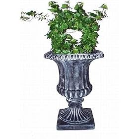 Large Lead Finish Fluted Traditional Urn Planter by 