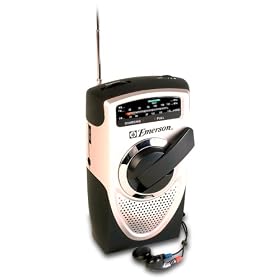 Click here to buy Emerson Battery Free Wind Up Radio with Headphones by Emerson.