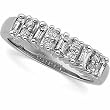 14K White Gold Diamond Wedding/Anniversary Band - 0.75 Ct.
