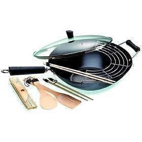 Ken Hom Tao 36cm non stick carbon steel 8 Piece Set
