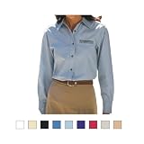 Bill Blass Premium - Ladies' Long-Sleeve Sanded Gabardine Shirt (1922) at Bill Blass Premium